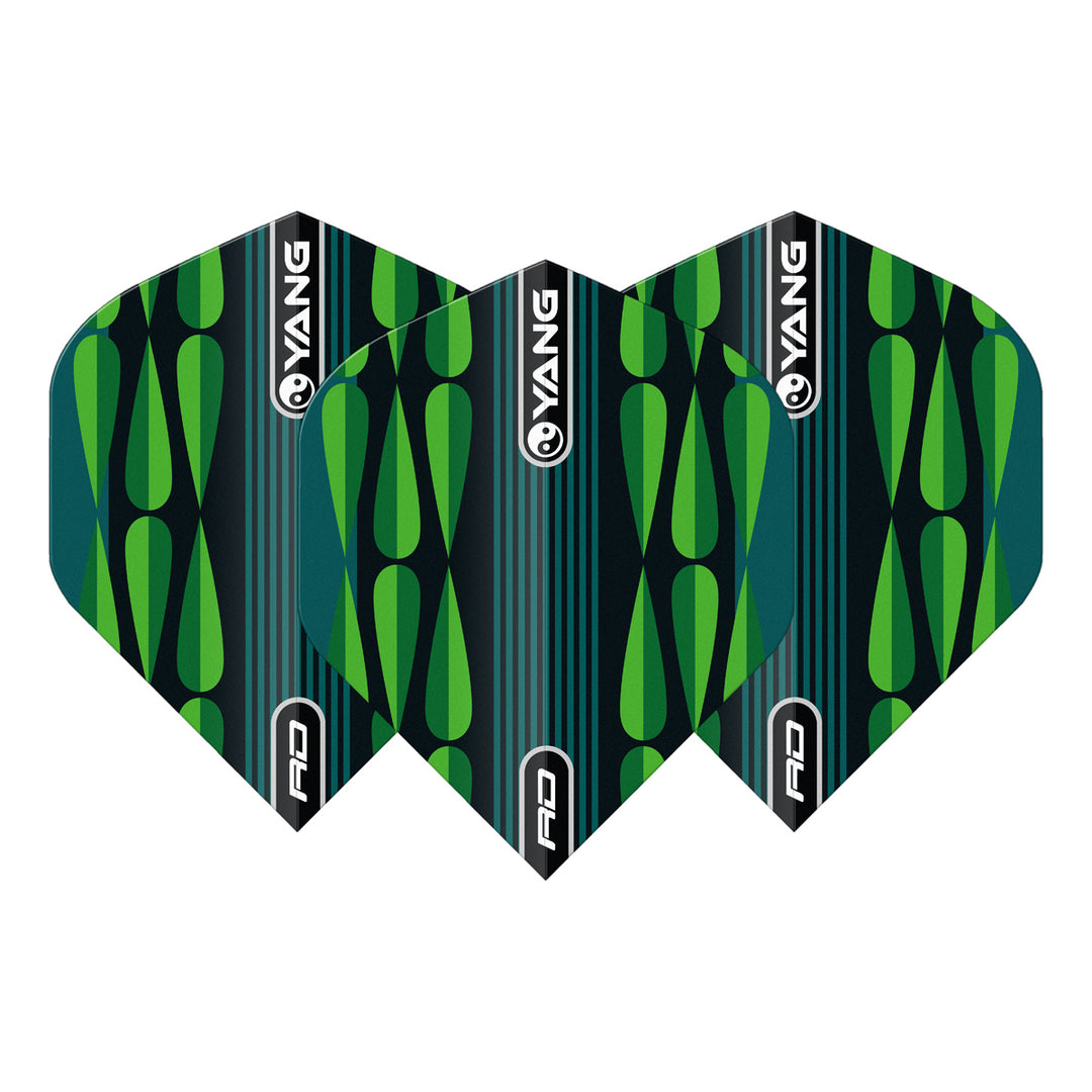 Yin Yang Pink & Green Standard Dart Flights by Red Dragon