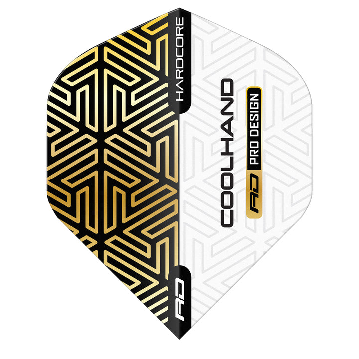 Hardcore Premium Luke Humphries Gold & White Standard Dart Flights by Red Dragon