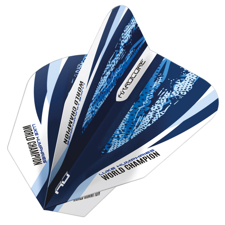 Luke Humphries World Champion Blue & White V-Standard Dart Flights by Red Dragon