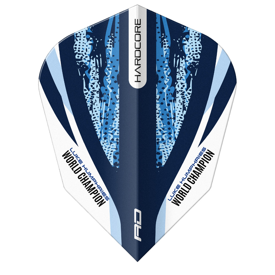 Luke Humphries World Champion Blue & White V-Standard Dart Flights by Red Dragon