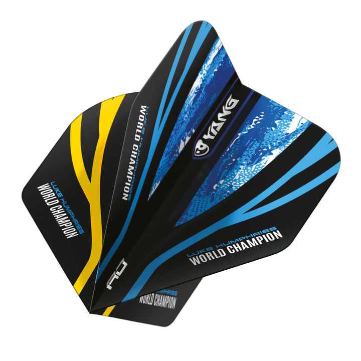 Luke Humphries World Champion Blue & Gold Yin Yang Dart Flights by Red Dragon