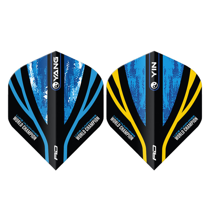 Luke Humphries World Champion Blue & Gold Yin Yang Dart Flights by Red Dragon