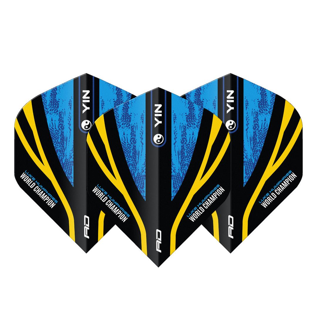 Luke Humphries World Champion Blue & Gold Yin Yang Dart Flights by Red Dragon