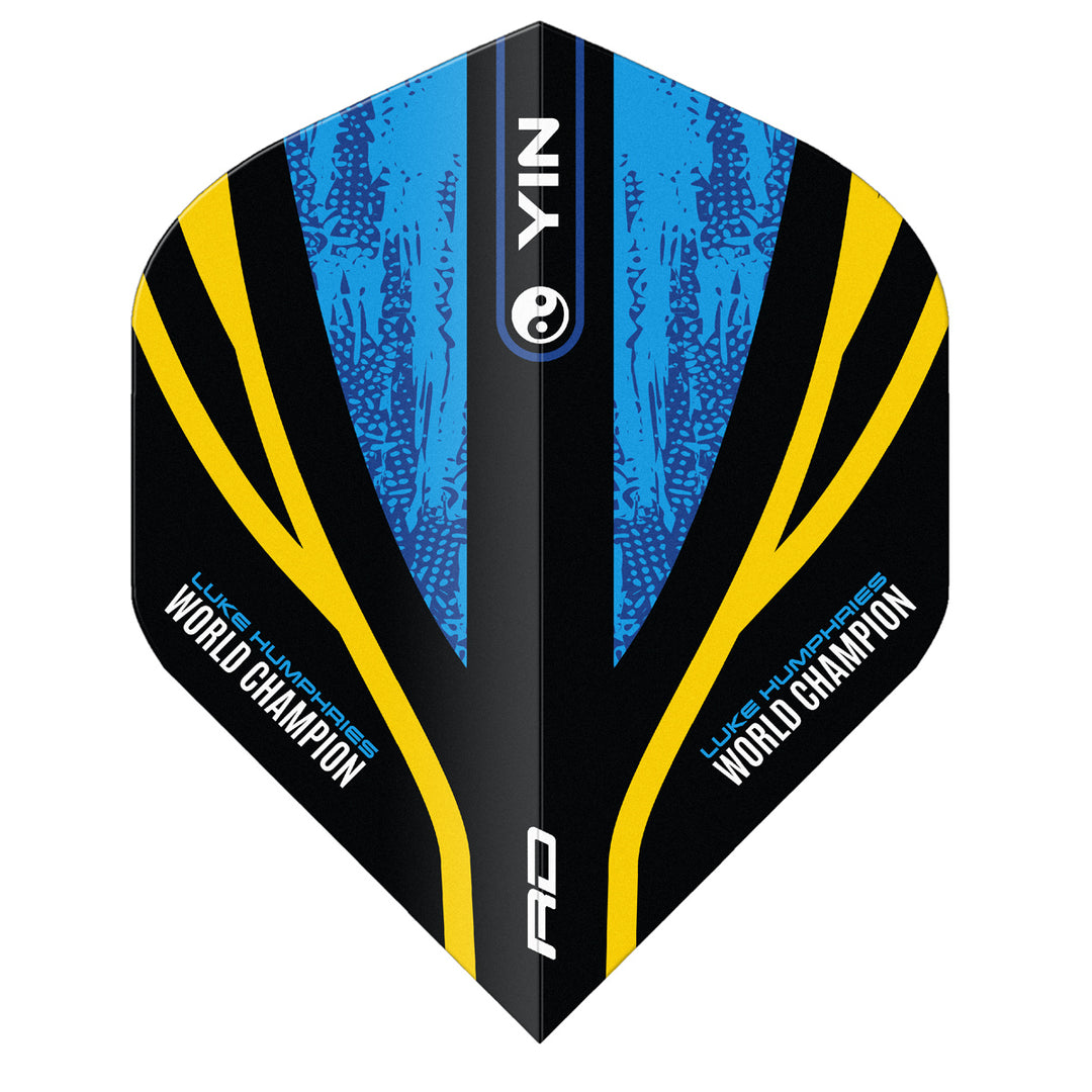 Luke Humphries World Champion Blue & Gold Yin Yang Dart Flights by Red Dragon