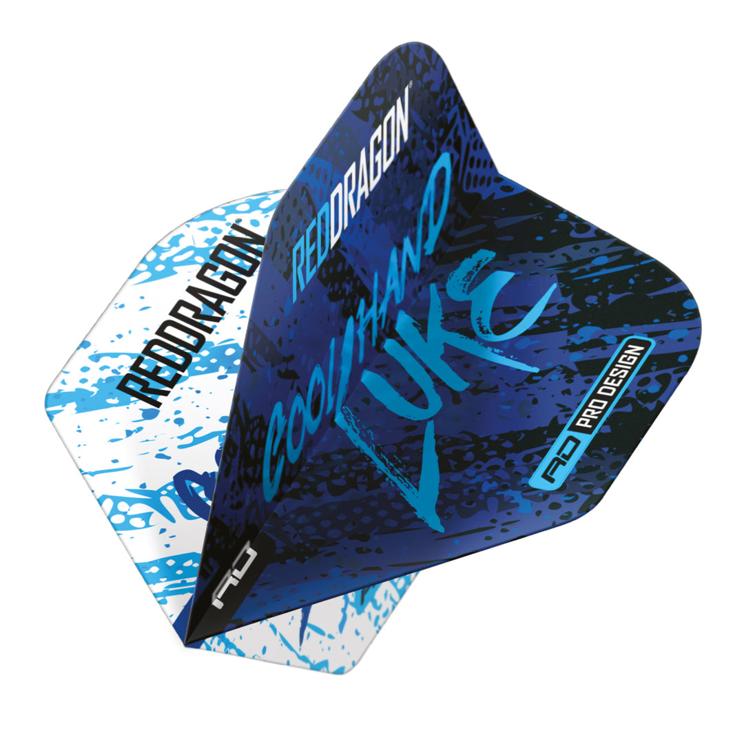 Luke Humphries World Champion Blue & White Yin Yang Dart Flights by Red Dragon