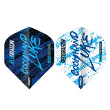 Luke Humphries World Champion Blue & White Yin Yang Dart Flights by Red Dragon