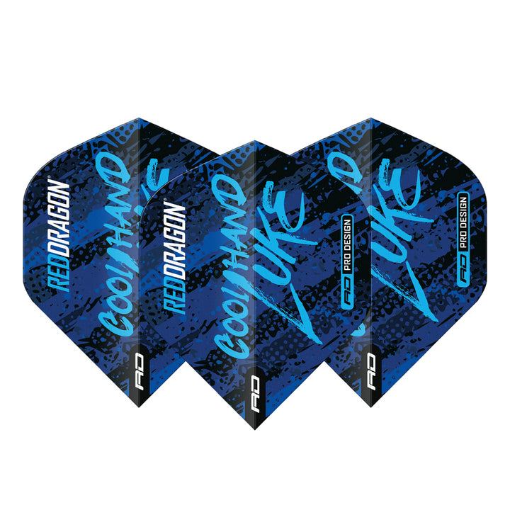 Luke Humphries World Champion Blue & White Yin Yang Dart Flights by Red Dragon