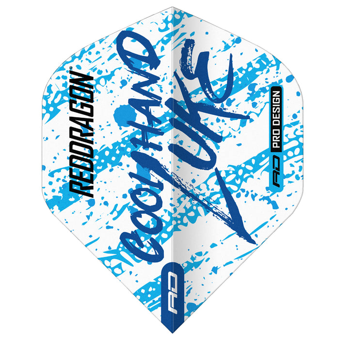 Luke Humphries World Champion Blue & White Yin Yang Dart Flights by Red Dragon