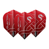 Jonny Clayton Red & Black Hardcore No6 Dart Flights by Red Dragon