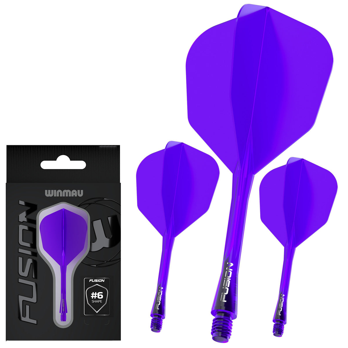 Winmau Fusion Integrated Flight & Shaft Purple No6