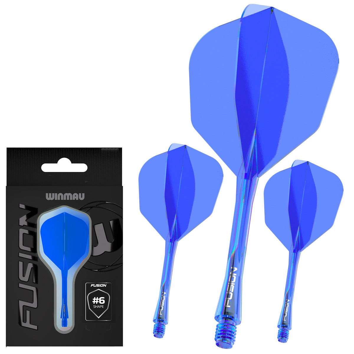 Winmau Fusion Integrated Flight & Shaft Blue No6