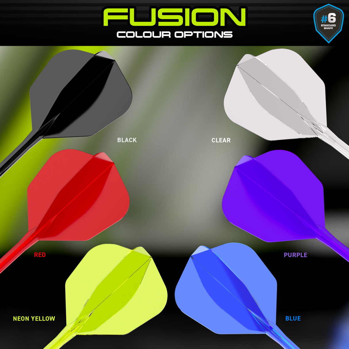 Winmau Fusion Integrated Flight & Shaft Blue No6