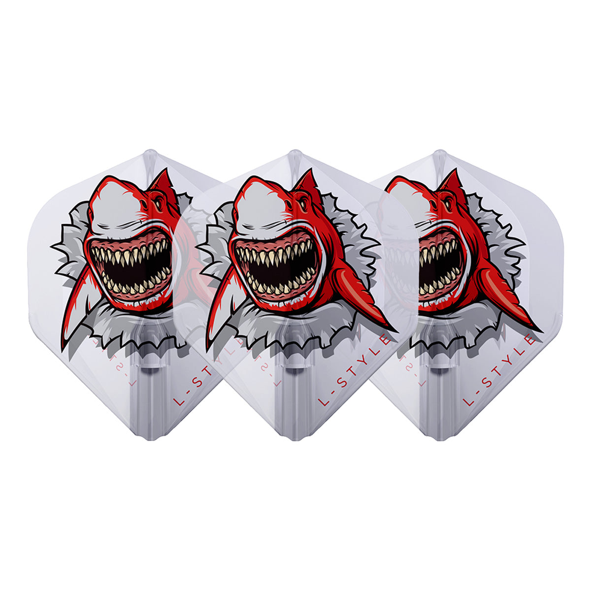 L-Style Florian Hempel EZ Dart Flights Clear White L1 Standard