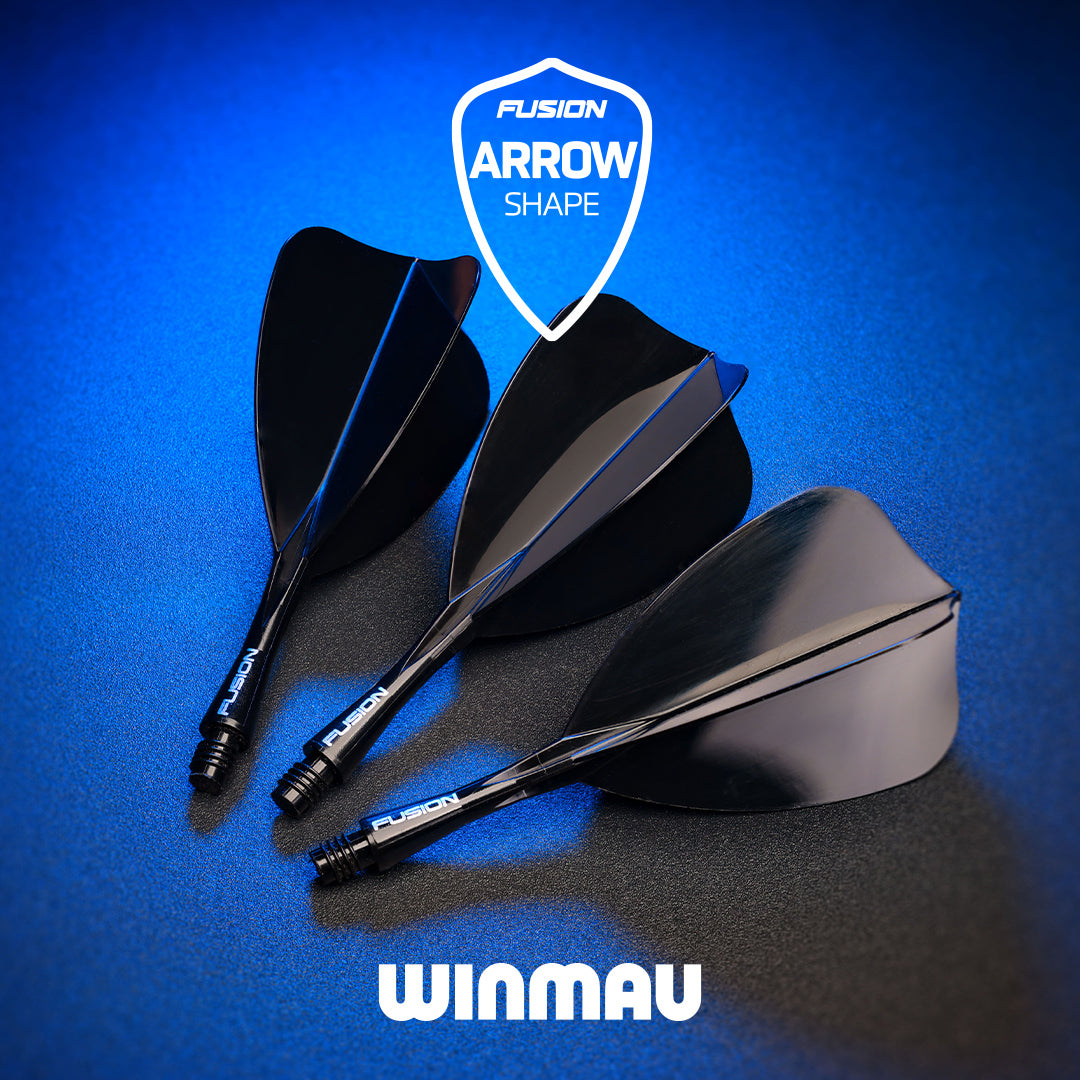 Winmau Fusion Arrow Integrated Flight & Shaft Black