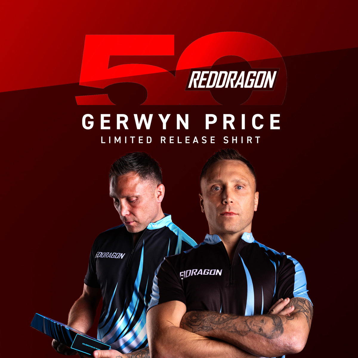 Red Dragon Gerwyn Price 50 Years Limited Edition Dart Shirt
