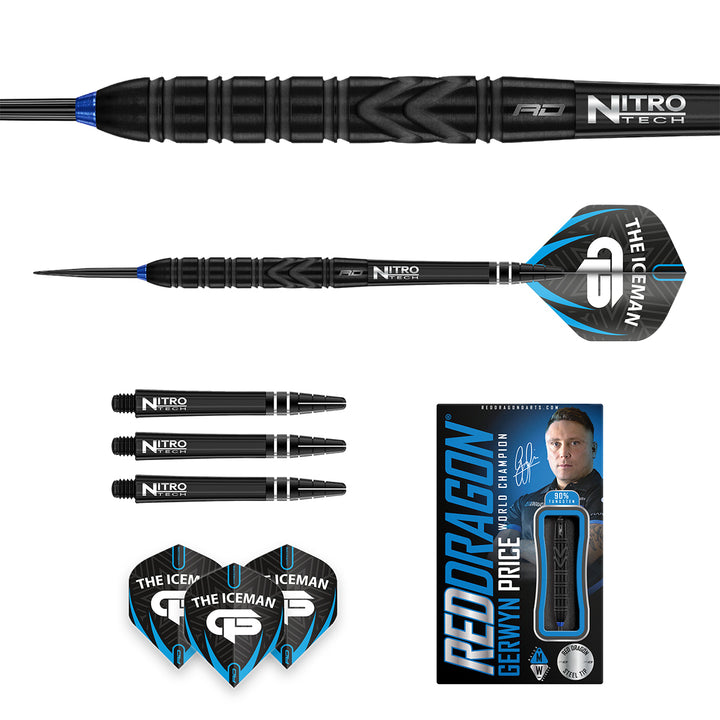 Gerwyn Price Back to Black 90% Tungsten Steel Tip Darts by Red Dragon