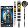 Gerwyn Price Thunder SE 90% Tungsten Steel Tip Darts by Red Dragon - Product box and 3 dart barrels at various zoom levels.