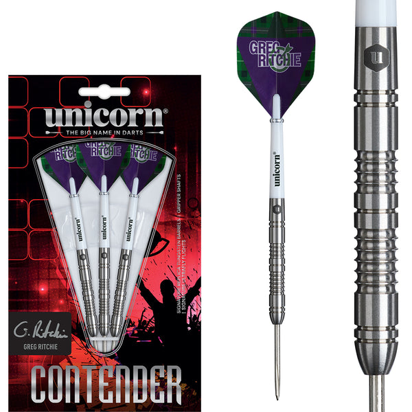 Unicorn Greg Ritchie 95% Tungsten Steel Tip Darts – Double Top Darts