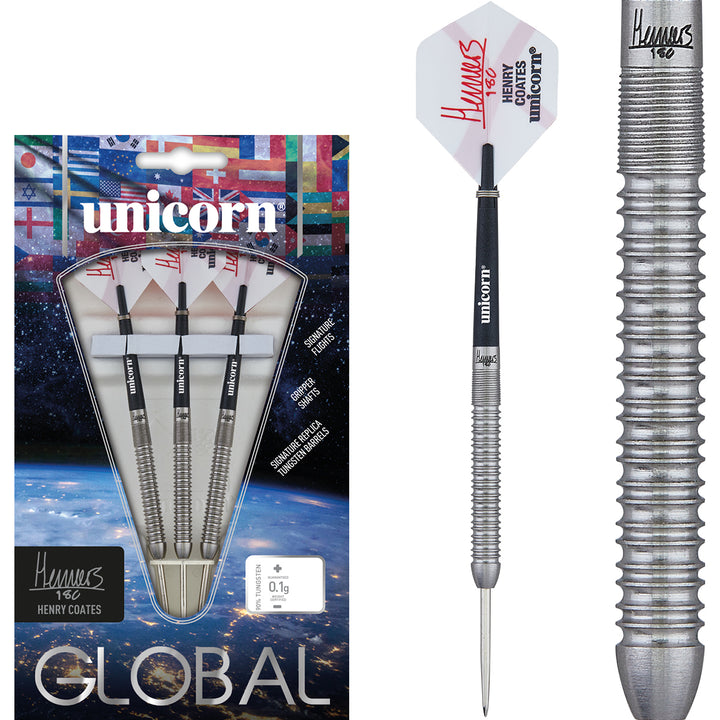 Henry Coates 90% Tungsten Steel Tip Darts by Unicorn