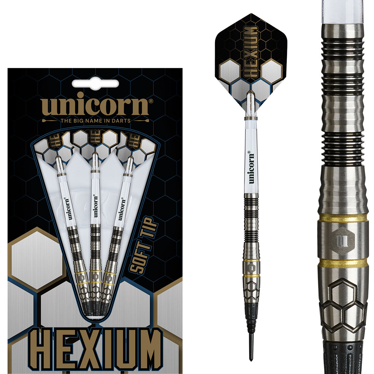 Unicorn Hexium 1 90% Tungsten Soft Tip Darts