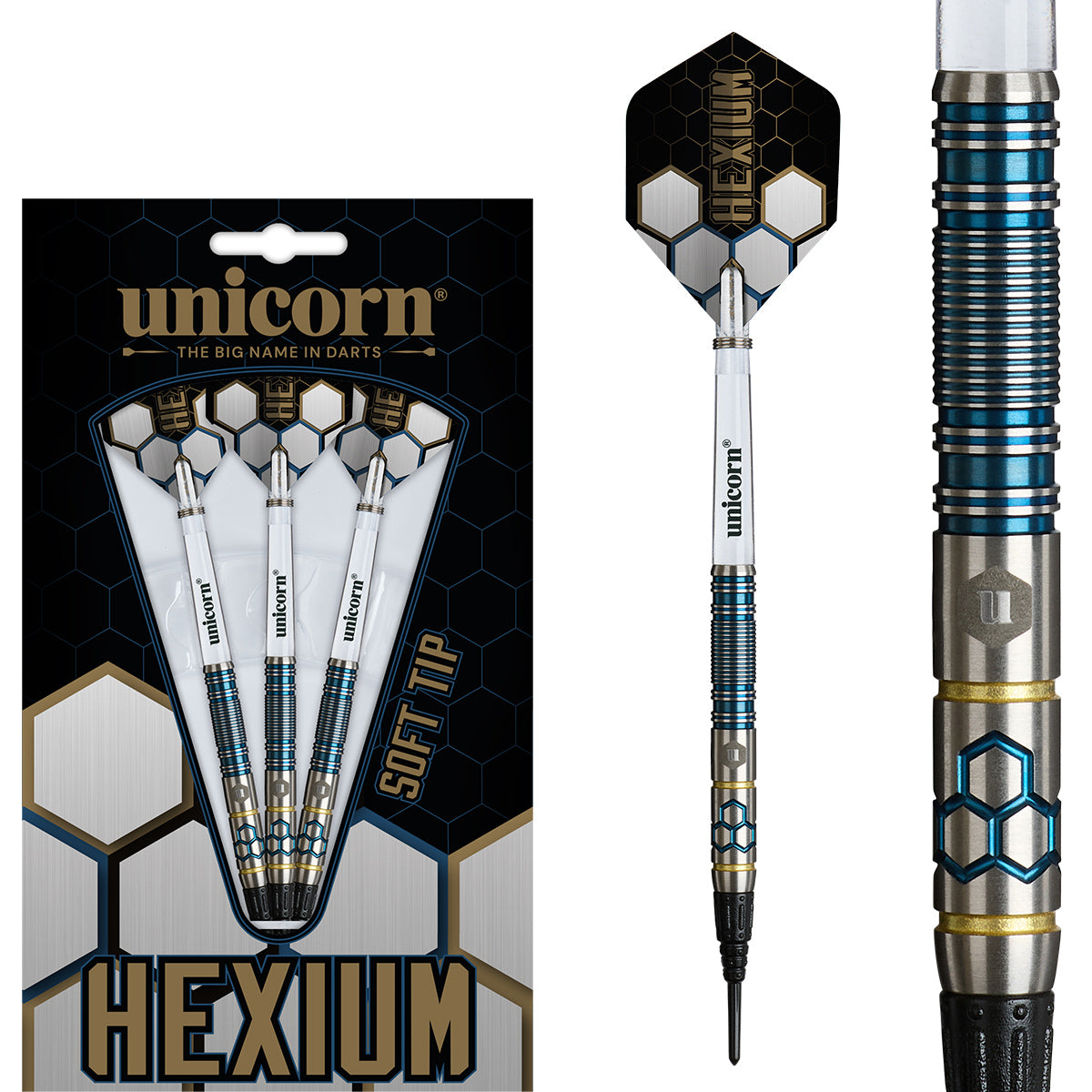 Unicorn Hexium 2 90% Tungsten Soft Tip Darts
