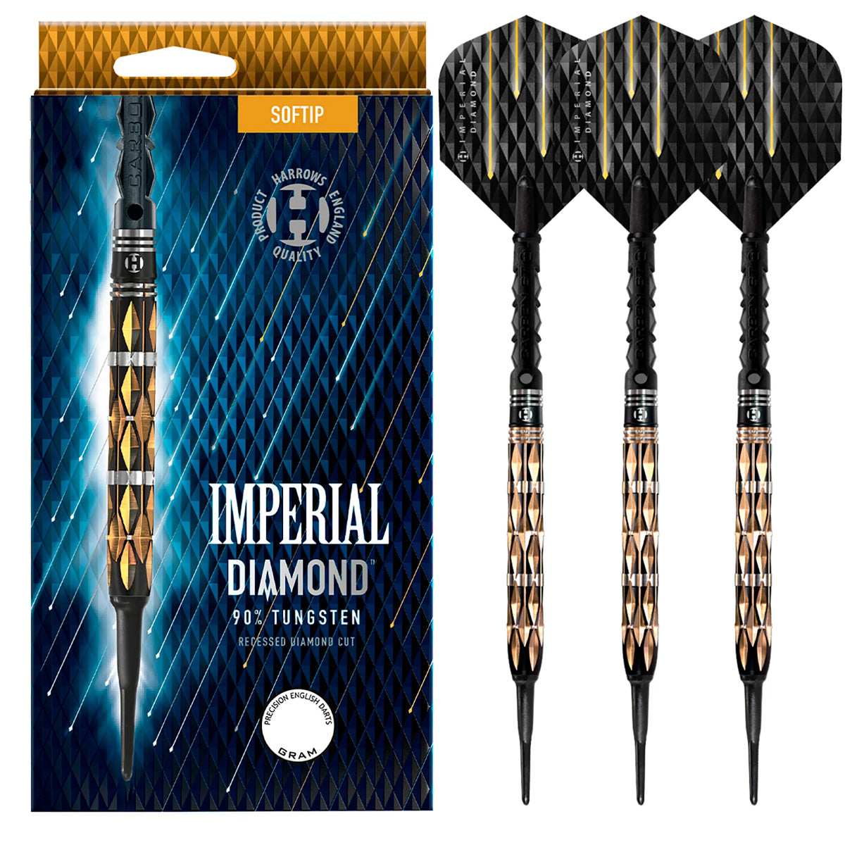 Imperial Diamond 90 Tungsten Soft Tip Darts by Harrows Double Top Darts
