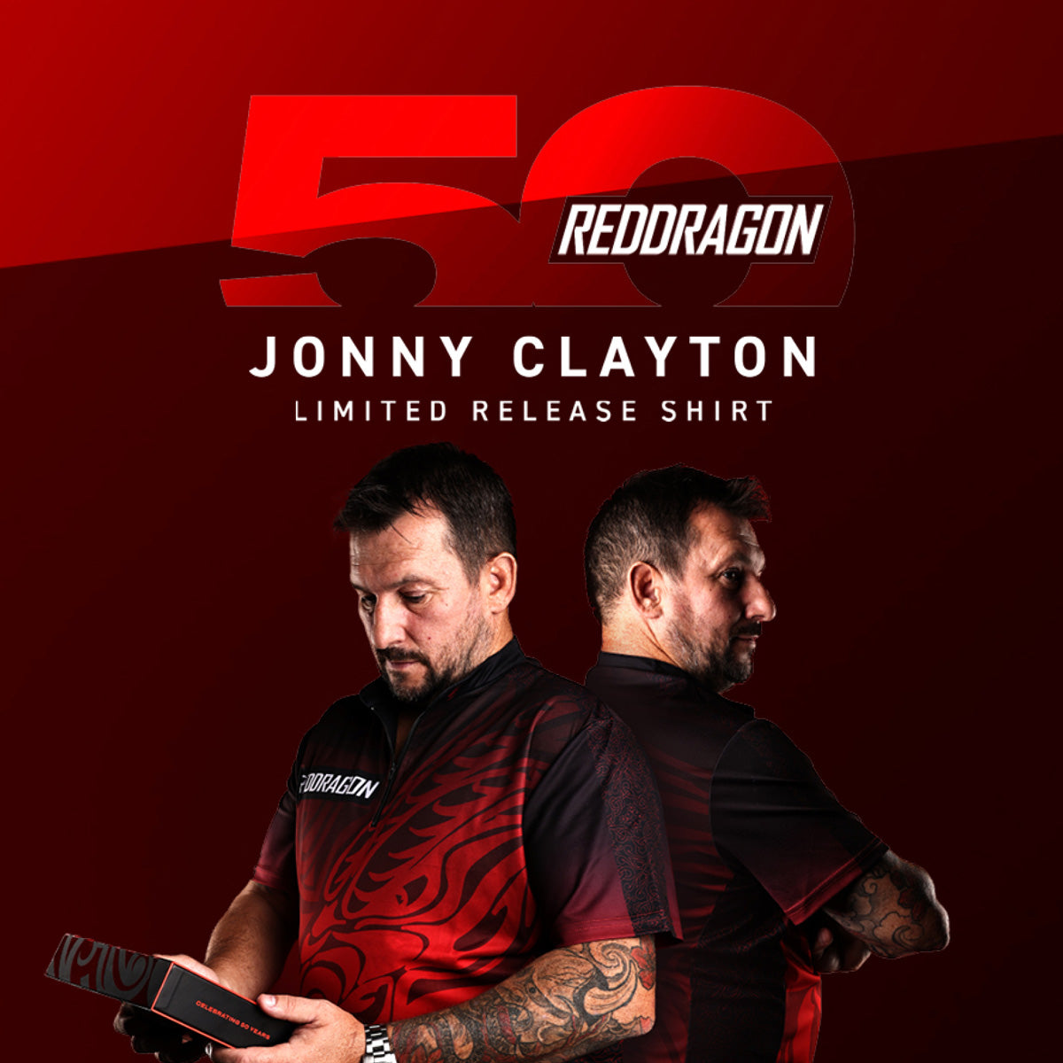Red Dragon Jonny Clayton 50 Years Limited Edition Dart Shirt