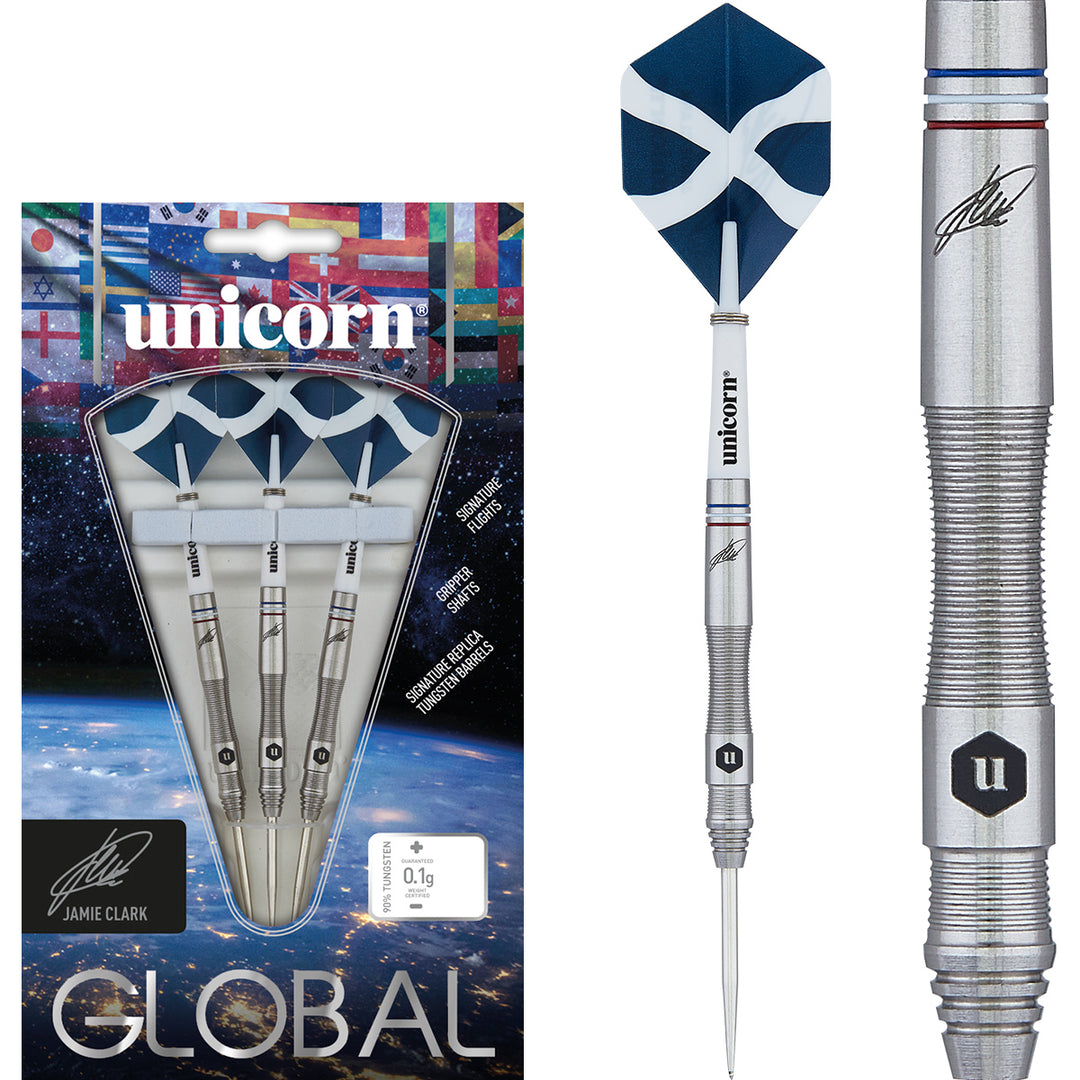 Jamie Clark Global 80% Tungsten Steel Tip Darts by Unicorn