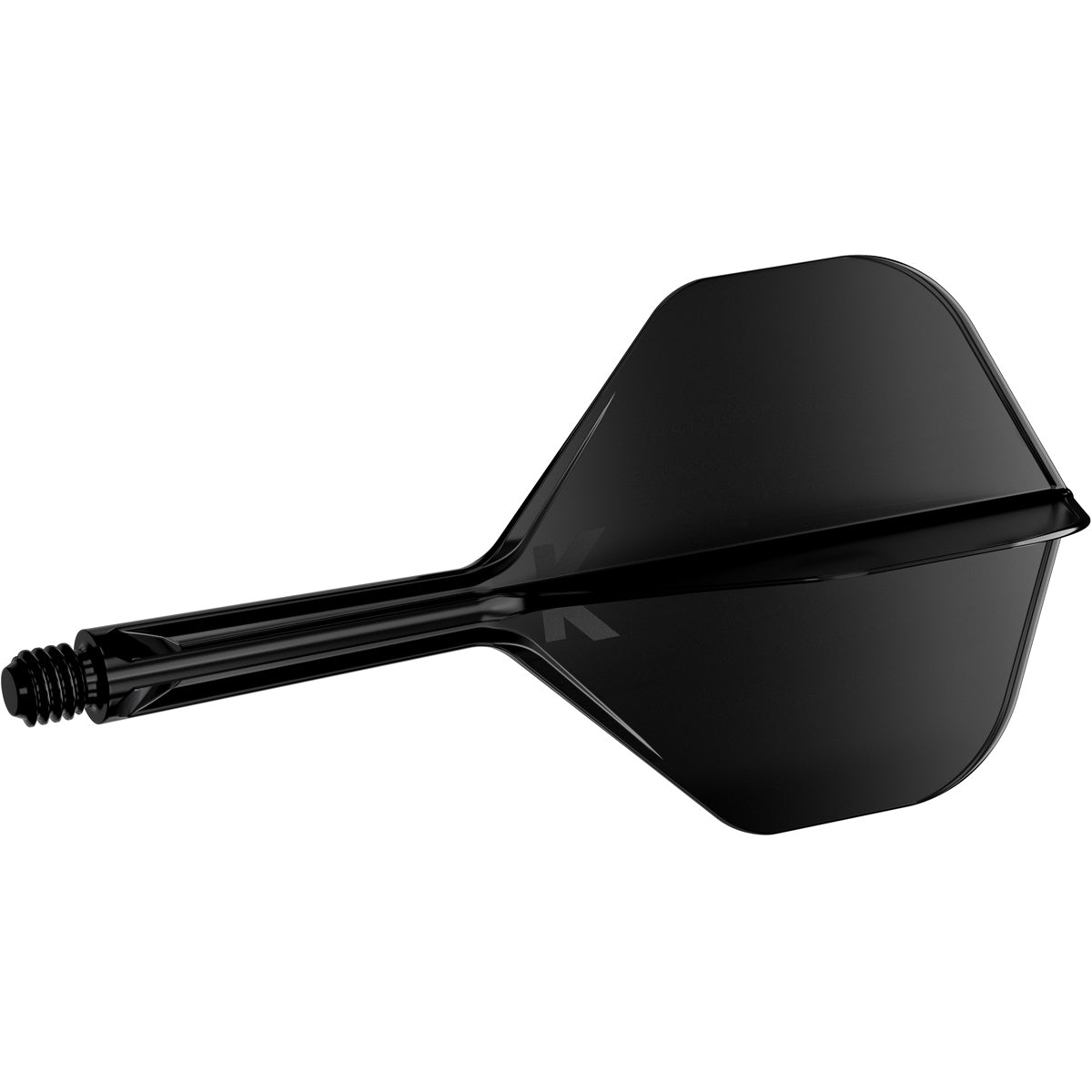 K,Flex Black No2 One Piece Flight by Target angled view highlighting the product design and profile.