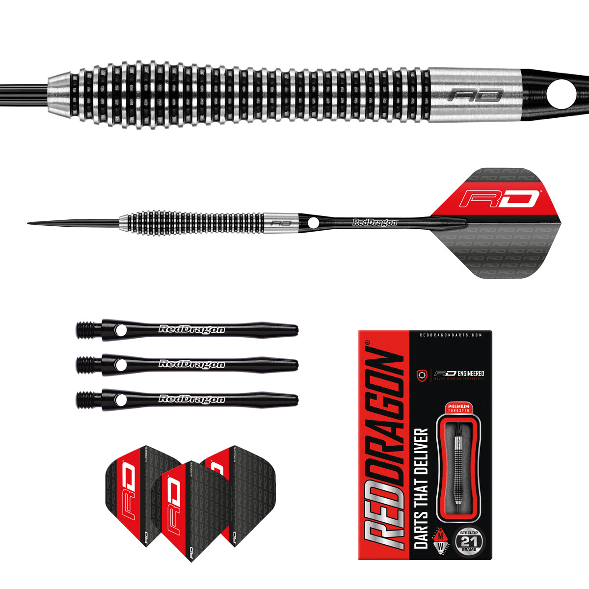 Lethal Magic 85% Tungsten Steel Tip Darts by Red Dragon – Double