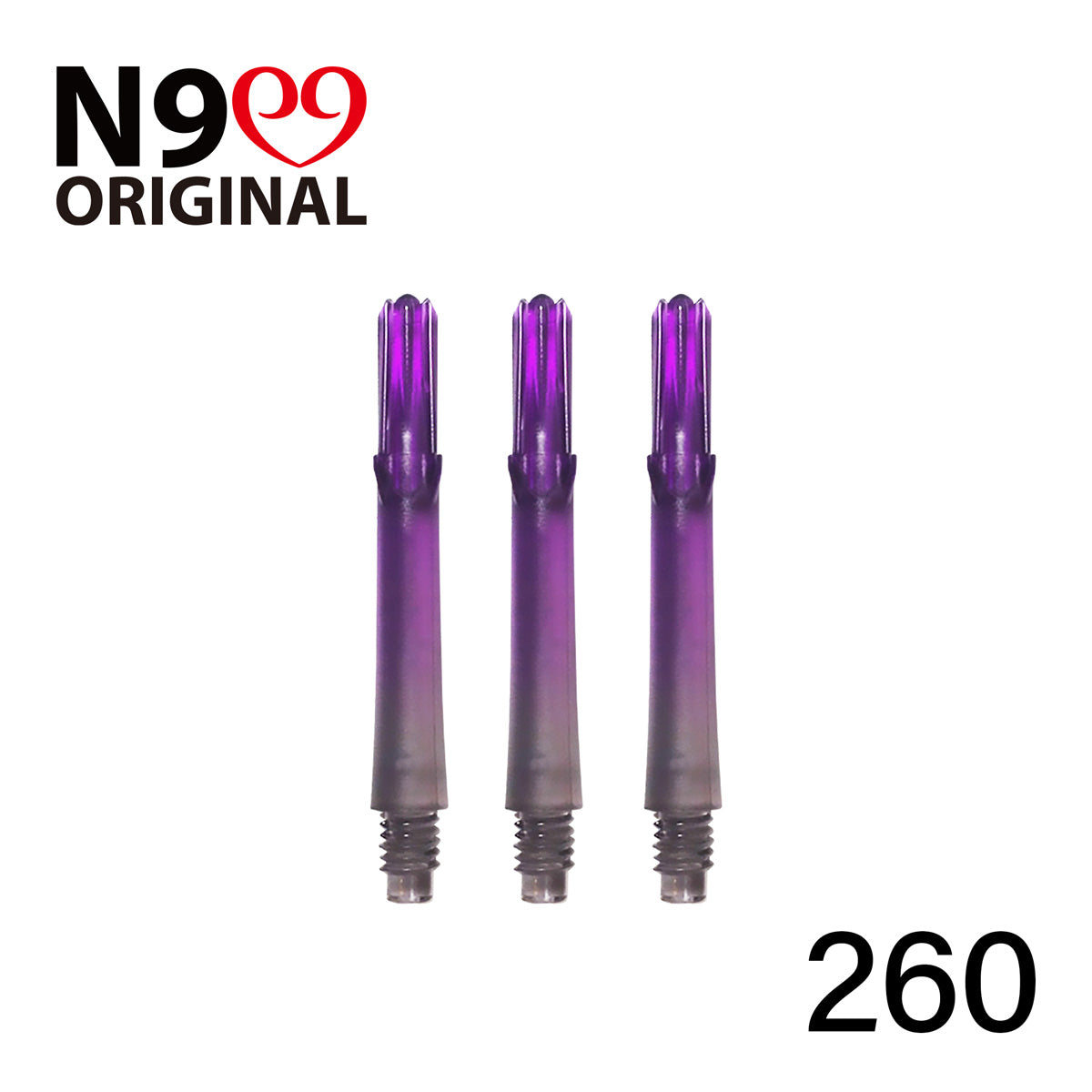 L-Style L-Shaft N9 Locked Straight Dart Shafts Clear Black Gradient