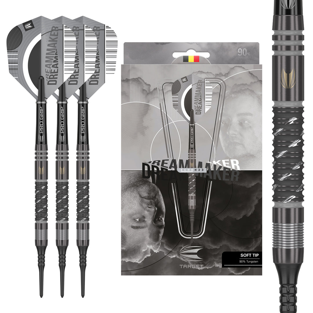 Dimitri Van Den Bergh x Echo 90% Tungsten 20g Soft Tip Darts by Target