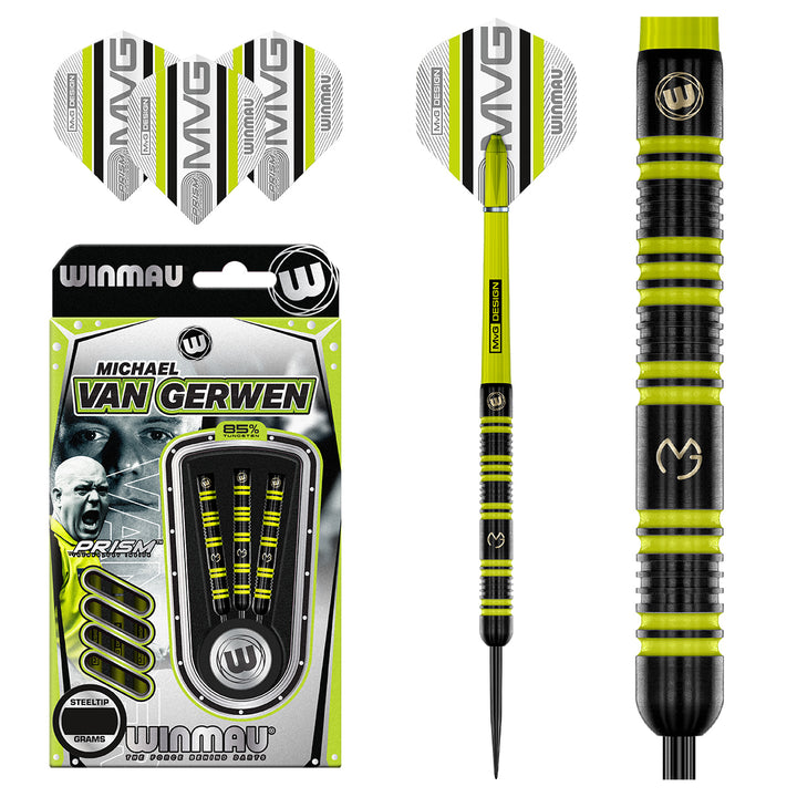 Michael van Gerwen MvG Pro Series 85% Tungsten Steel Tip Darts by Winmau