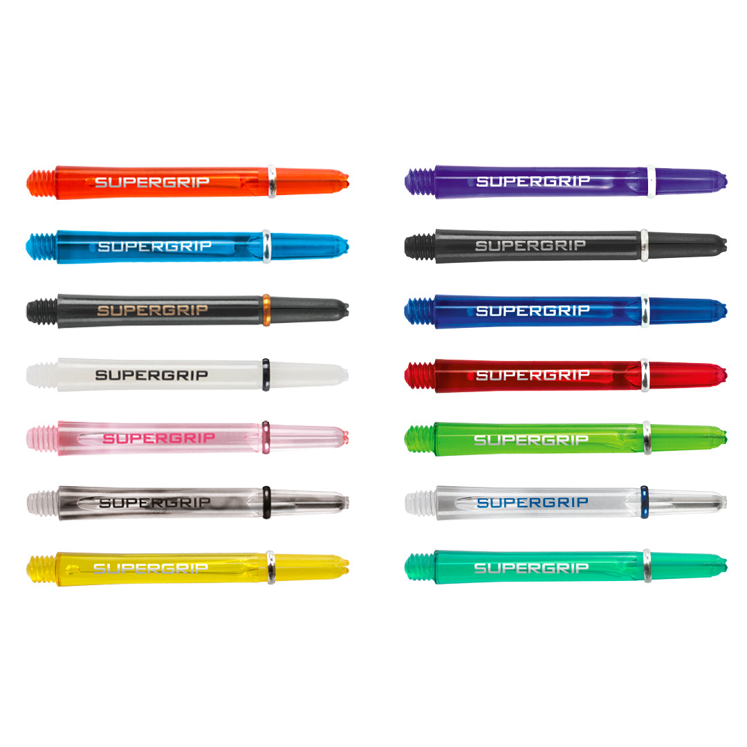 Tiges De Fléchettes Harrows Supergrip Carbone – Lot De 9 Tiges (tailles Short, Midi, Medium), Couleur Verte