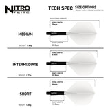 Red Dragon Nitro Flite Integrated Flight & Shaft White & Black