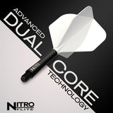 Red Dragon Nitro Flite Integrated Flight & Shaft White & Black