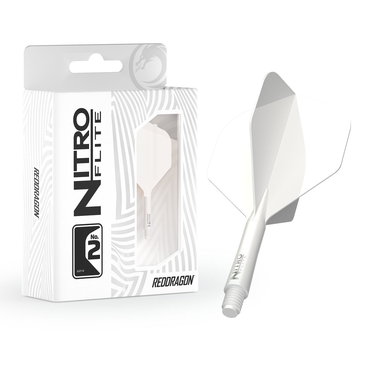 Red Dragon Nitro Flite Integrated Flight & Shaft White