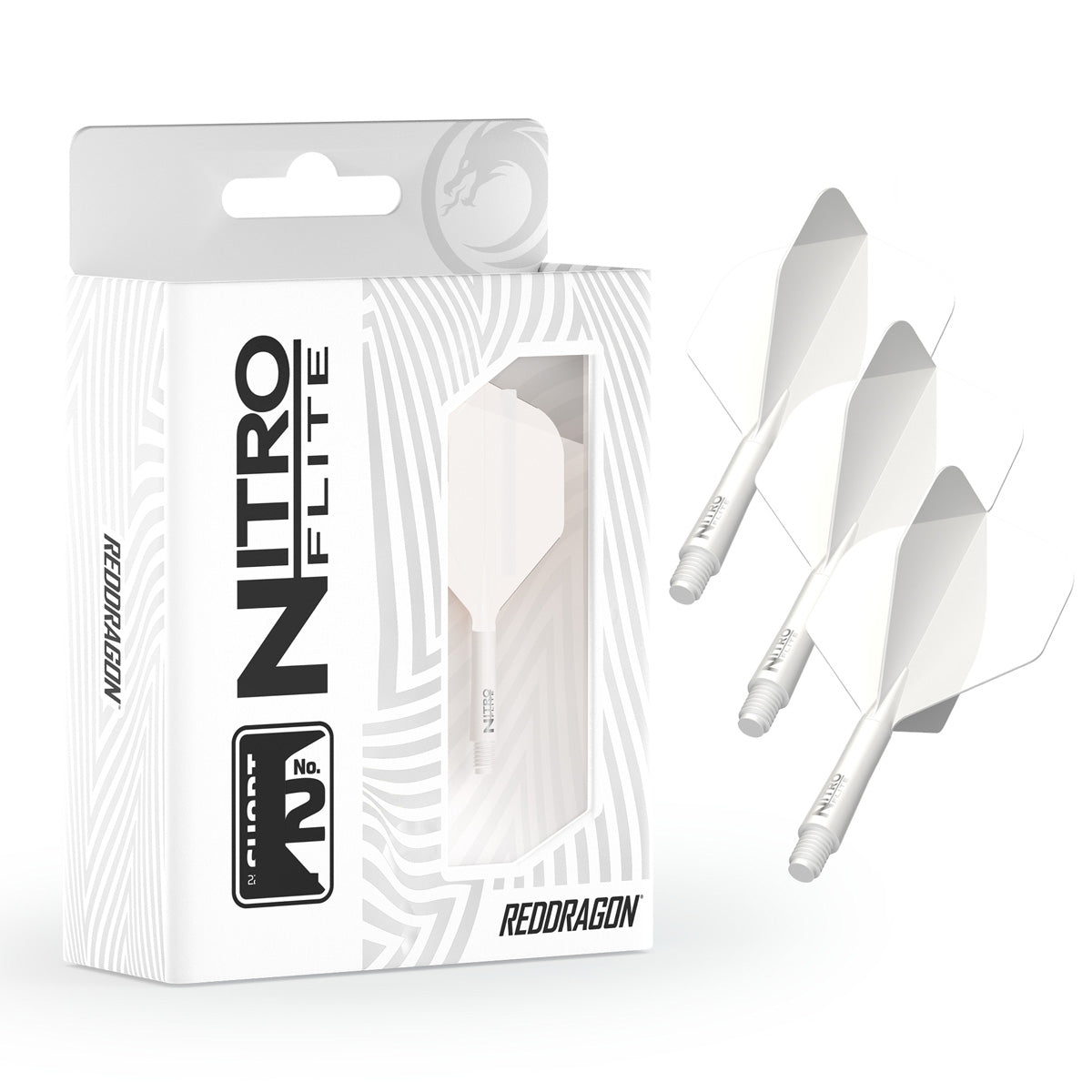 Red Dragon Nitro Flite Integrated Flight & Shaft White