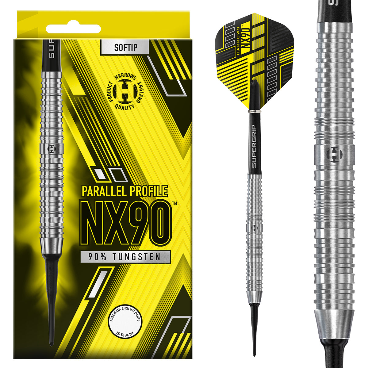 NX90 Parallel 90% Tungsten Soft Tip Darts by Harrows – Double Top