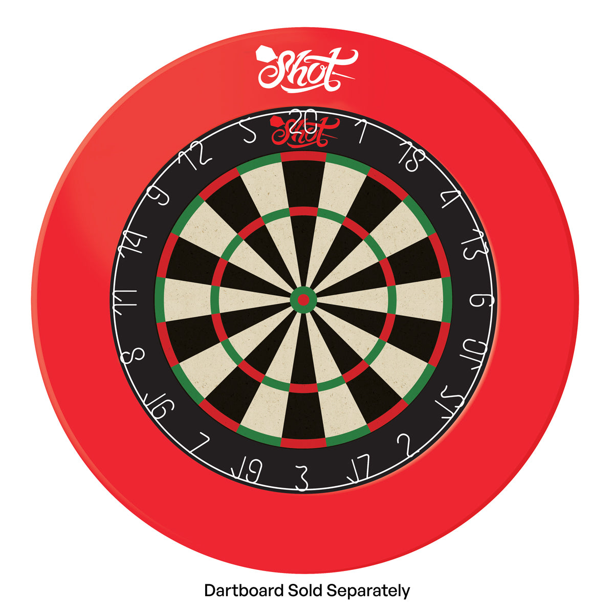 Shot Red Dartboard Surround