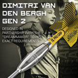 Dimitri van den Bergh G2 90% Tungsten Steel Tip Darts by Target