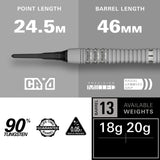 Target Cryo 13 90% Tungsten Soft Tip Darts