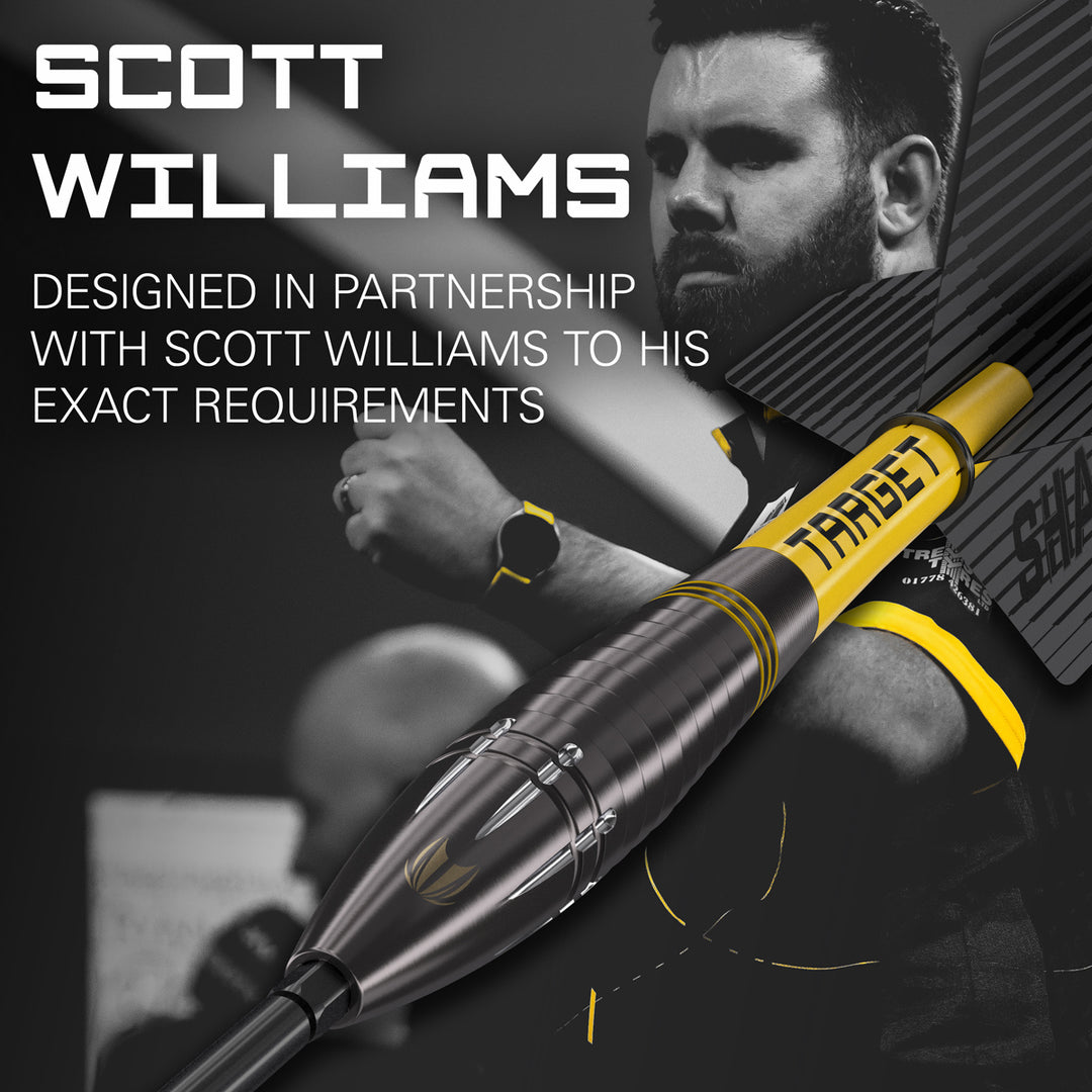 Scott Williams Black 90% Tungsten SP Steel Tip Darts by Target