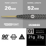 Cult SP01 90% Tungsten Swiss Point Steel Tip Darts by Target