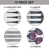Target Cryo 11 90% Tungsten Soft Tip Darts