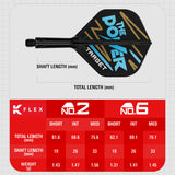 Phil Taylor No2 K-Flex One Piece Dart Flights by Target