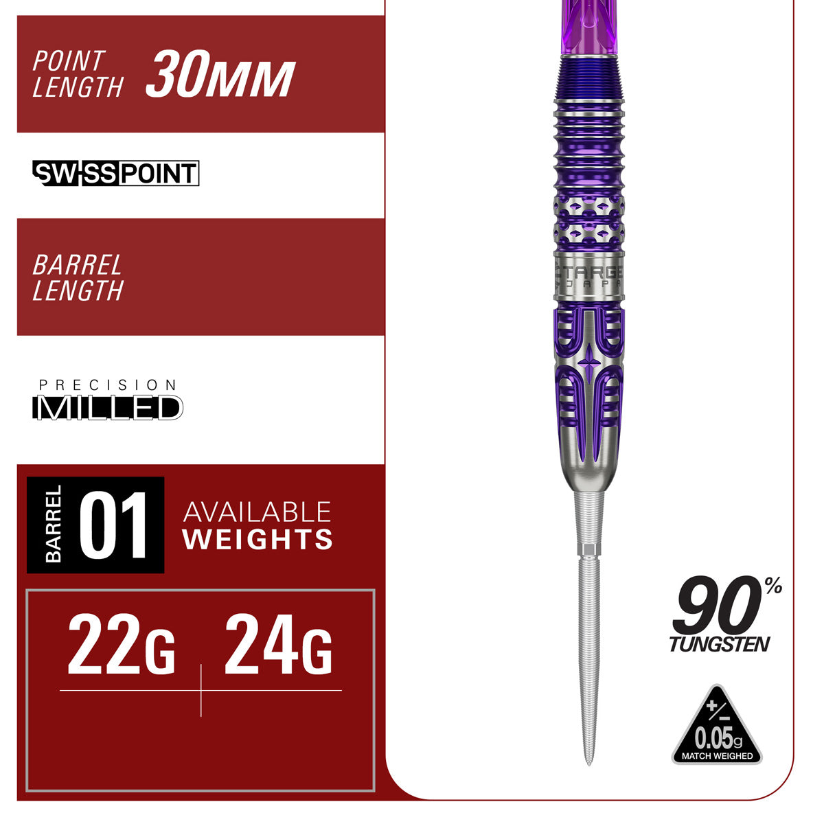 Target Japan Kasumi Sato Endeavour G3 90% Tungsten Swiss Point