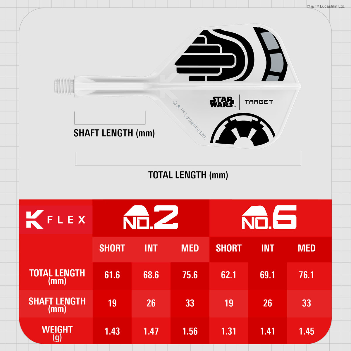 STAR WARS™ | TARGET Stormtrooper K-Flex No6 Integrated Flights and Shafts