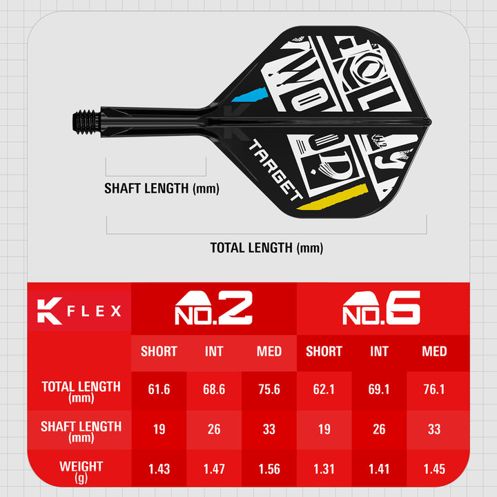 Chris Dobey No2 K-Flex One Piece Dart Flights by Target