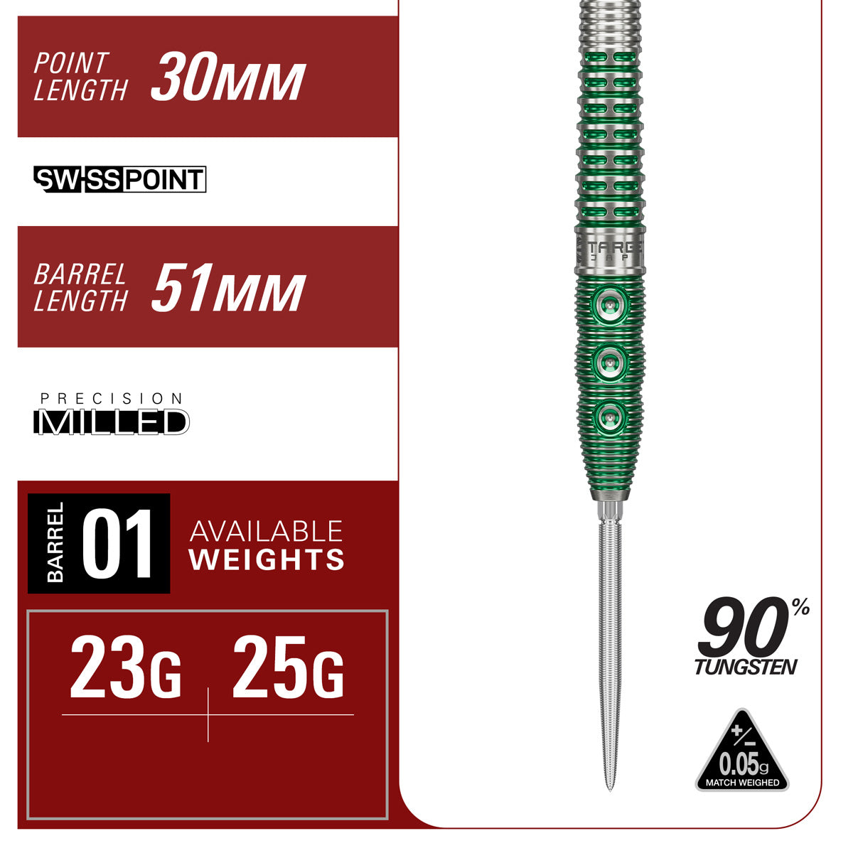 Target Japan Motomu Sakai Xeno G1 90% Tungsten Swiss Point Steel